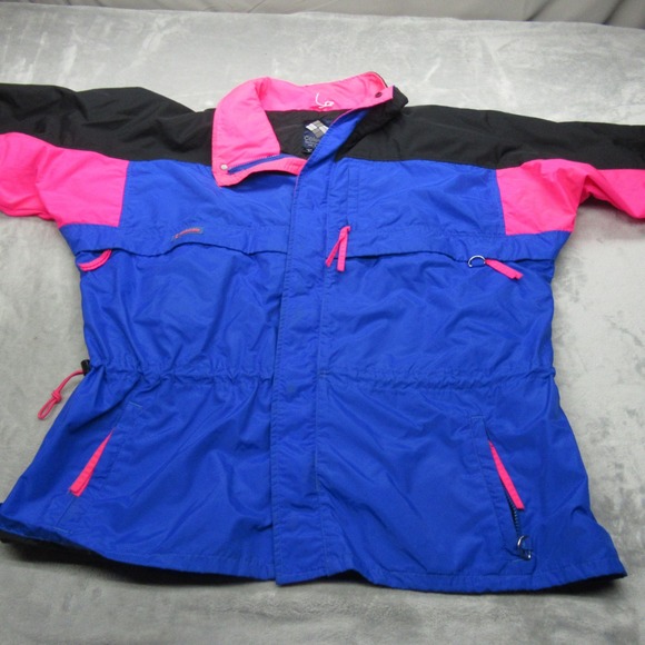 Columbia Jacket Mens XL Blue Pink Pockets Full Zip Waterproof 3in1 Shell Outdoor - Picture 7 of 16